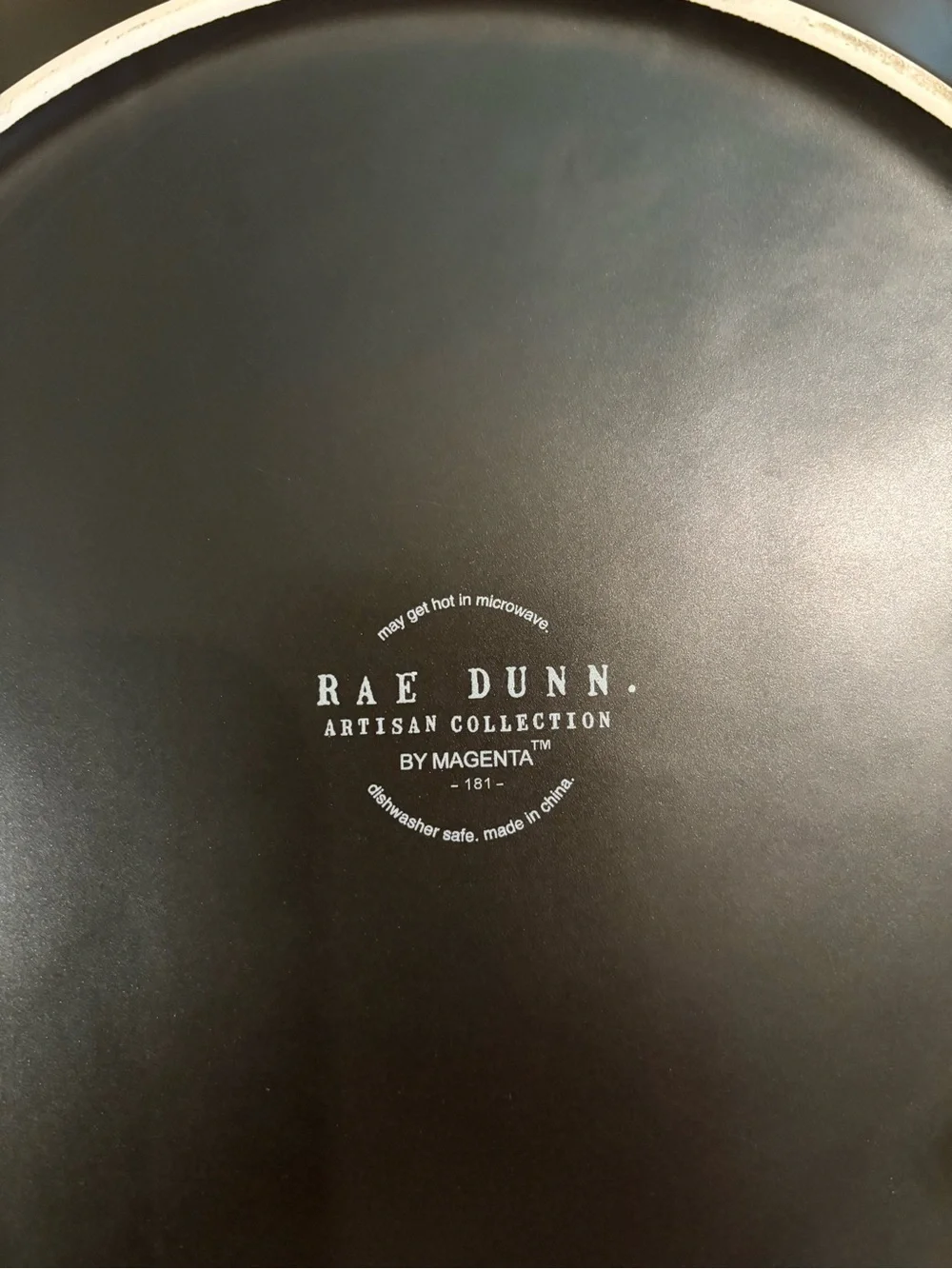 Rae Dunn 8” plate “EAT” Black 8 available $10 each